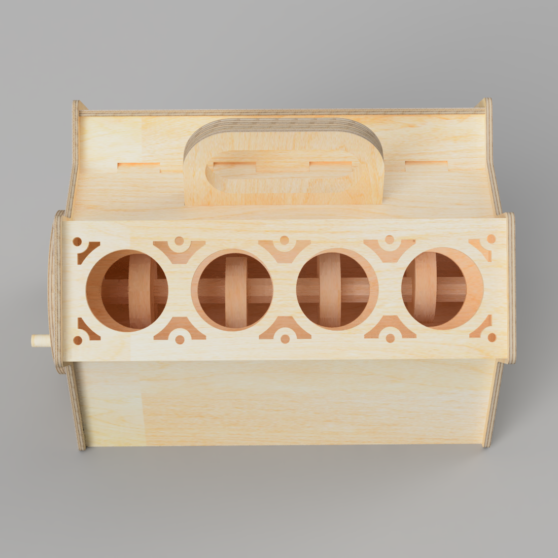 Design files V8 beer crate DXF & STEP