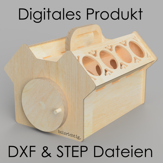 Design files V8 beer crate DXF & STEP