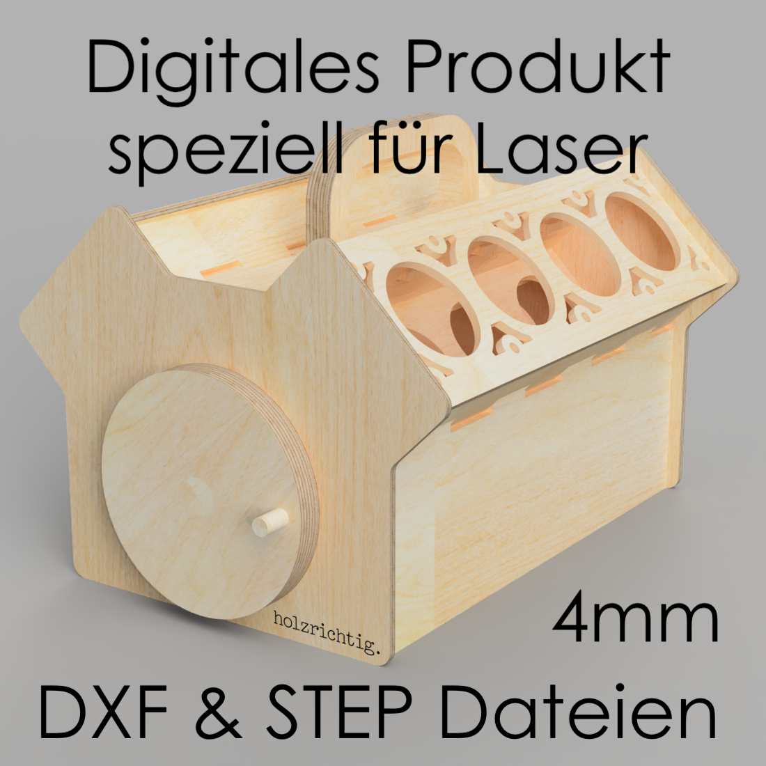 Design files V8 beer crate DXF & STEP