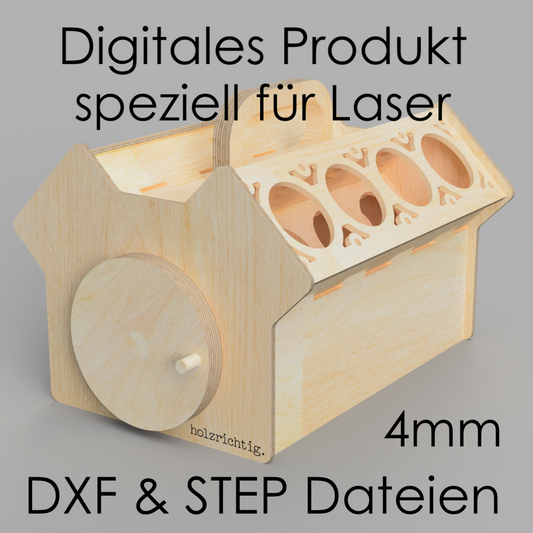 Design files V8 beer crate DXF & STEP