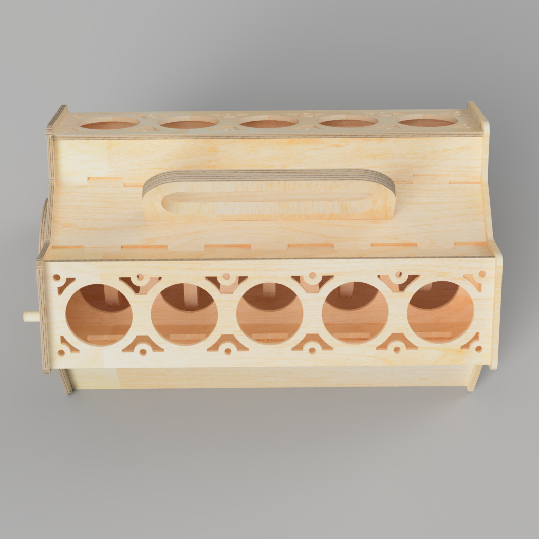 Design files V8 beer crate DXF & STEP