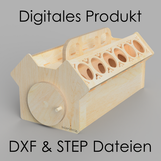Design files V8 beer crate DXF & STEP