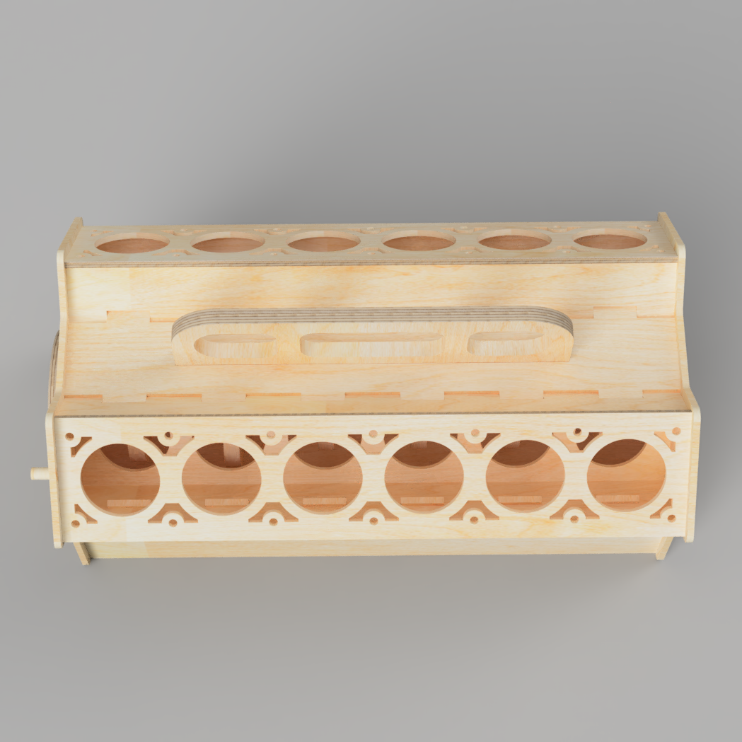 Design files V8 beer crate DXF & STEP