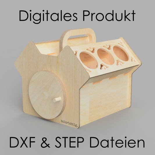 Design files V8 beer crate DXF & STEP