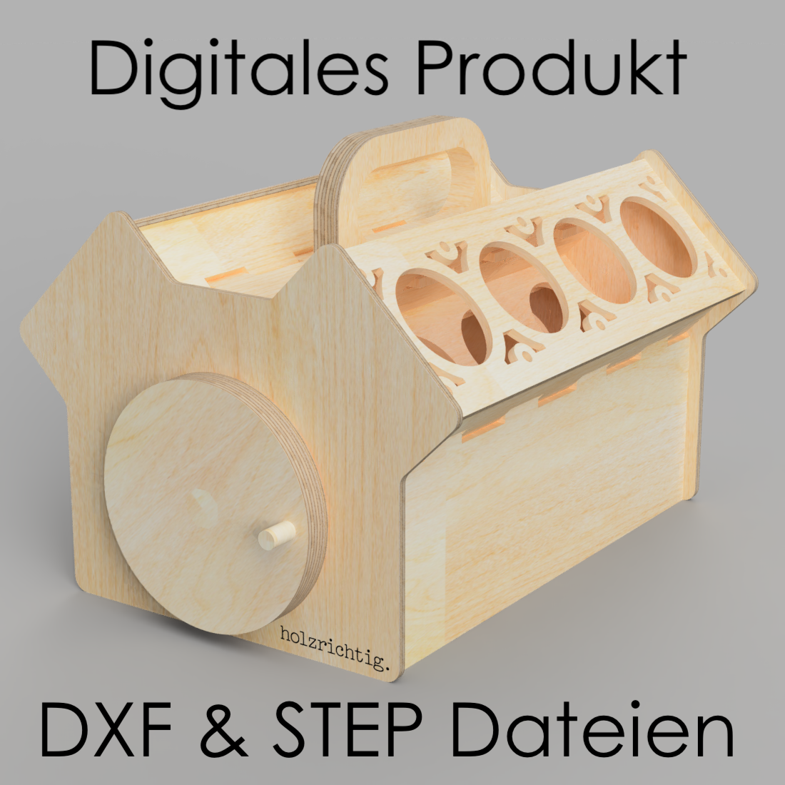 V8 Bierkiste DXF & STEP Dateien