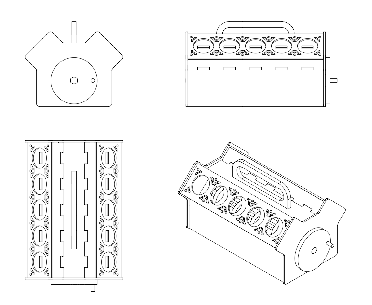 Design files V8 beer crate DXF &amp; STEP