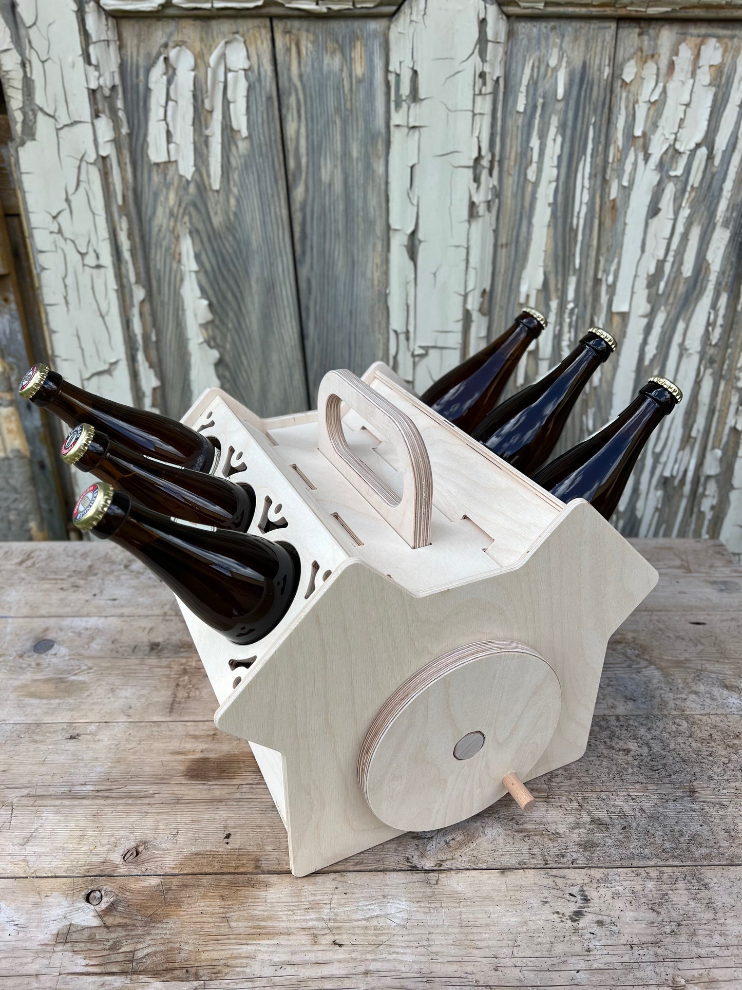 V6 beer crate