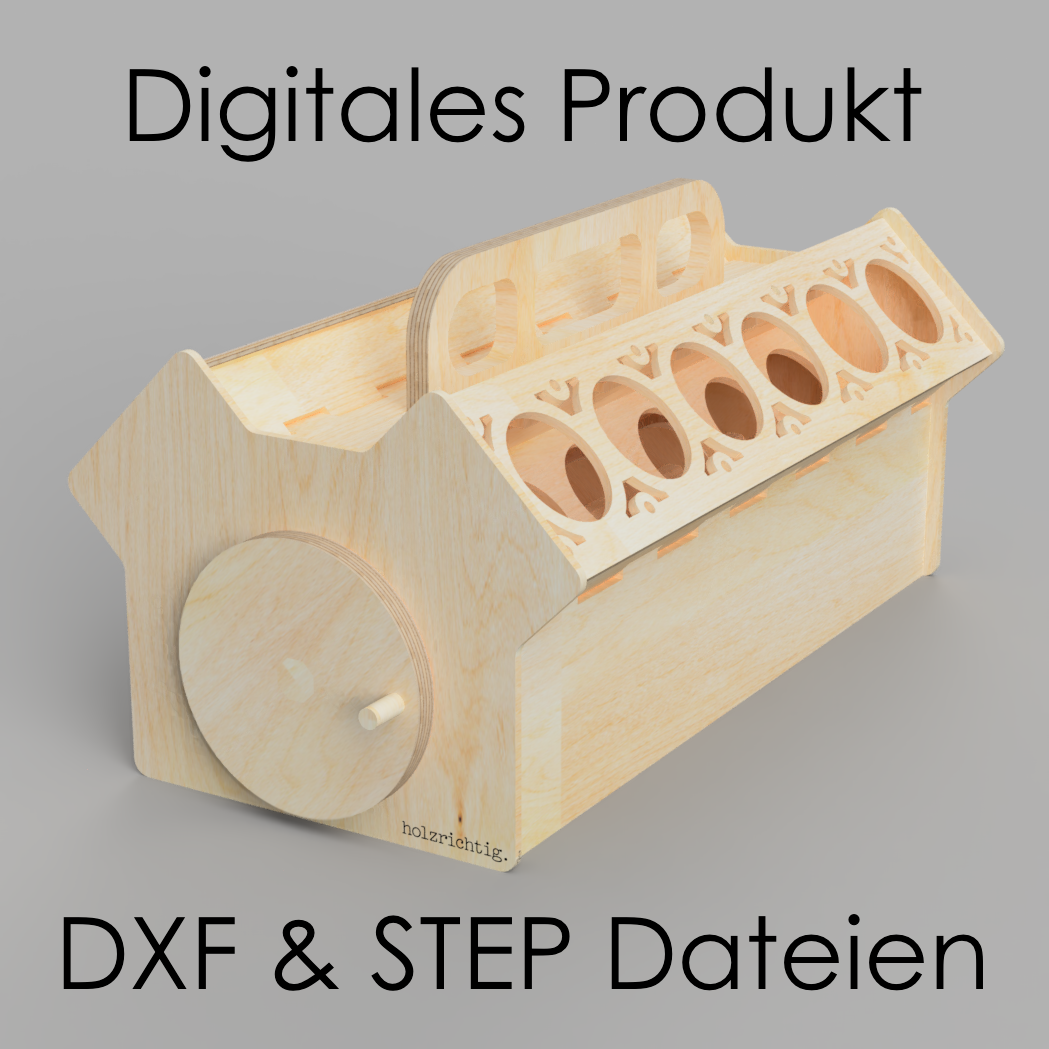 Design files V8 beer crate DXF &amp; STEP